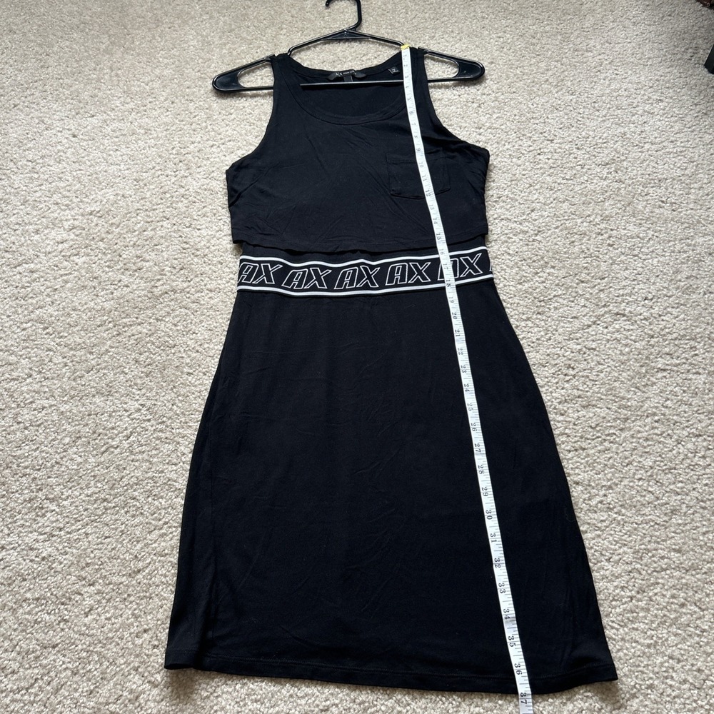 🖤 Armani Exchange Black Midi Dress – Fit & Flare Tank Style (Size S) 🖤 - Picture 9 of 10